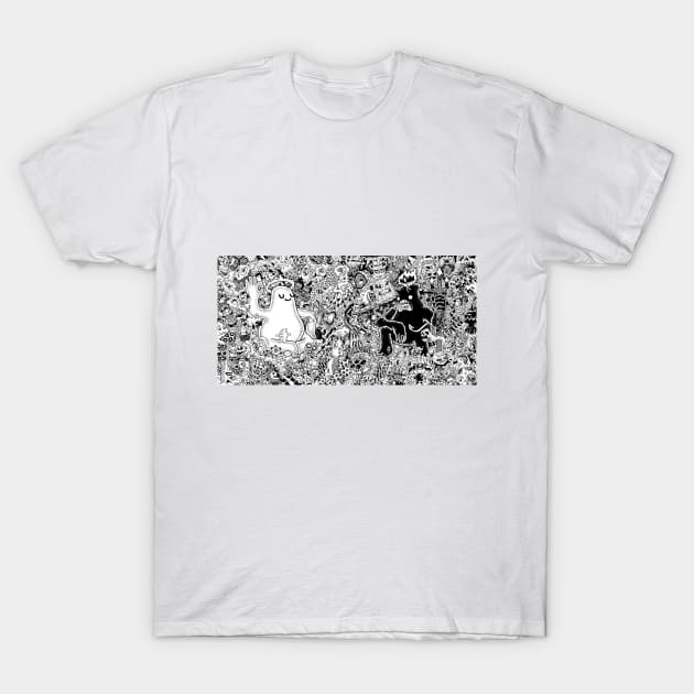 Heaven and Hell (horizontal) T-Shirt by Lei Melendres